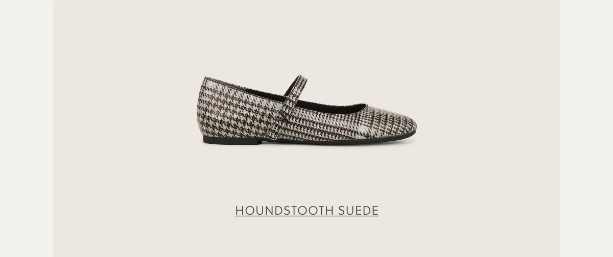 Alameda Mary Jane: Houndstooth Suede