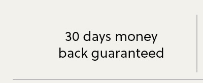 30 days money back guaranteed.
