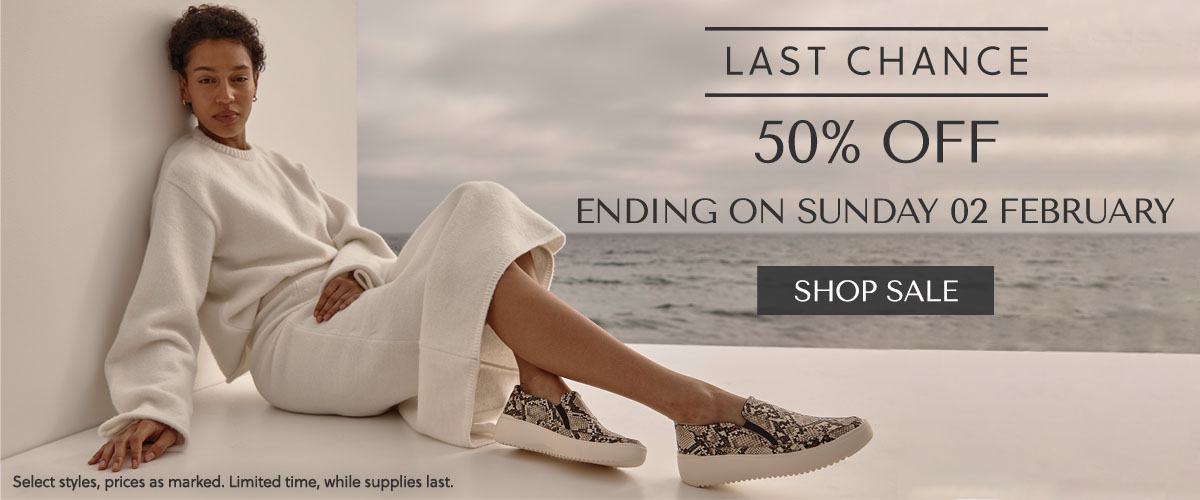 LAST CHANCE - 50% OFF - ENDING ON SUNDAY 02 FEBRUARY - SHOP SALE - Select styles, prices as marked. Limited time, while supplies last.