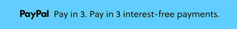 PayPal Pay in 3. Pay in 3 interest-free payments. Free returns on all orders
